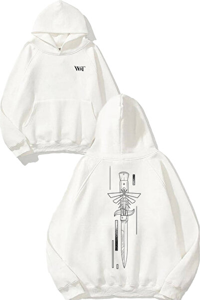 THEWERT سويت شيرت أبيض بقلنسوة مطبوع عليه تصميم The Last Of Us 10