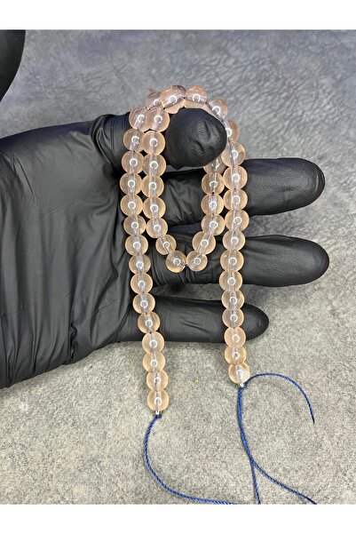 Mos Tespih Mărgele de sticlă cremă, piatră naturală (un set are 50 de mărgele)