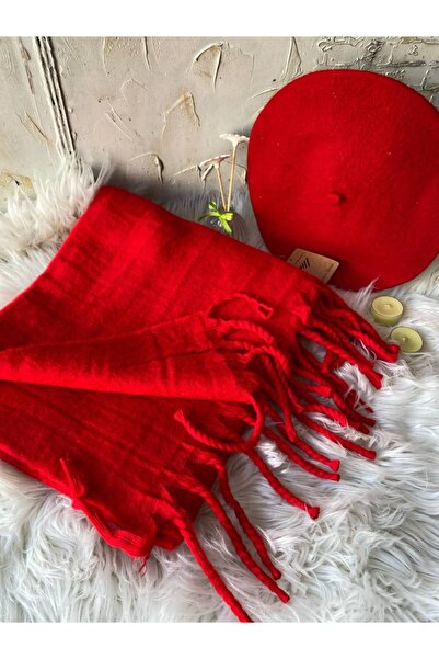 Nilbutik Combinație de 2 bucăți de beretă de pictor franceză Premium Soft Boucle Scarf