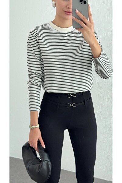 HAZELANNA Black Striped Tok Basic