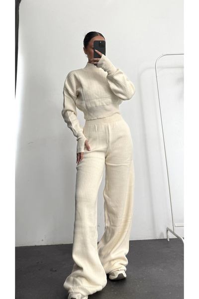 nona butik Monica Knitwear Set - Beige
