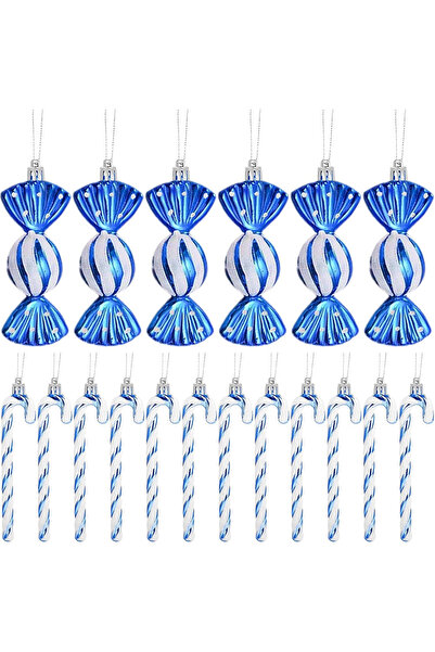 OEM Decorațiuni pentru bradul de Crăciun, 18 piese albastre