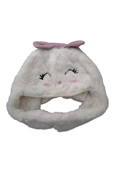 Aware Time 0-12 Months Girl & Baby Plush Figured Winter Beanie That Can Be Tied under the Neck