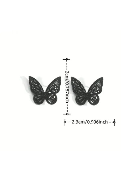 Fashionjewelery Dark Fly-Black Butterfly Earrings