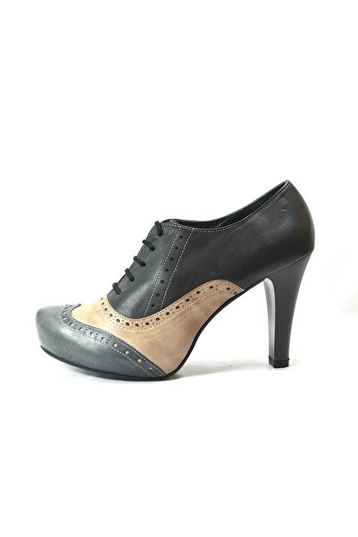 Onlo Ayakkabı E.201 Genuine Leather Hidden Platform High Heel Women's Shoes