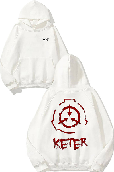 THEWERT Scp Foundation 1 Design Back Printed White Hooded Sweatshirt