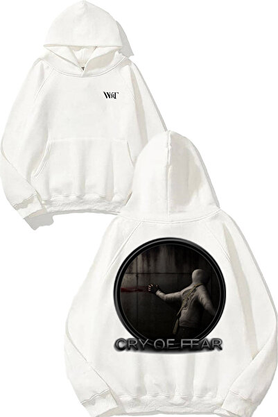 THEWERT سويت شيرت أبيض بقلنسوة مطبوع عليه تصميم سيمون هنريكسون 5