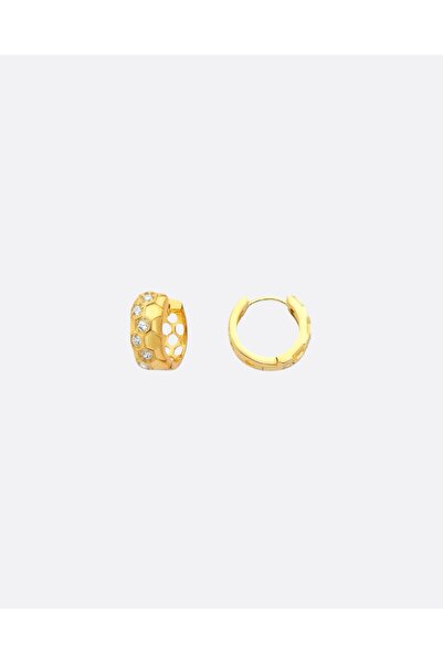 Panam Atelier Taşlı Halka Küpe