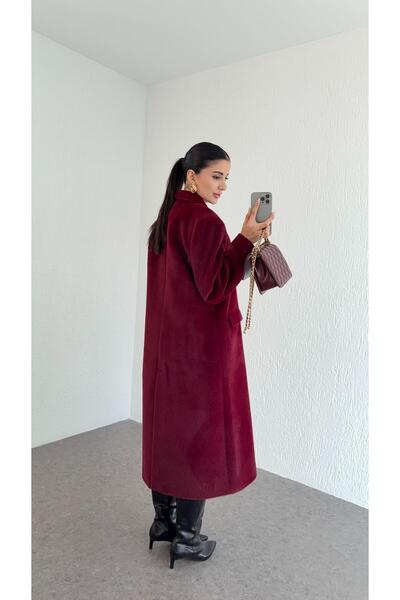 HAZELANNA Short Beard Burgundy Coat