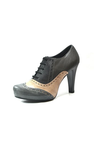 Onlo Ayakkabı E.201 Genuine Leather Hidden Platform High Heel Women's Shoes
