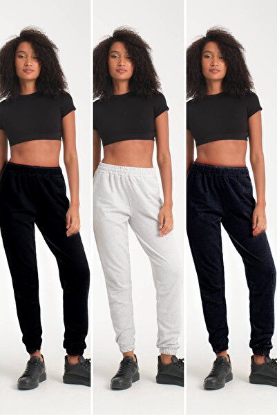 Le Vion 3 قطع من السراويل الرياضية، حزمة مميزة من القطن الممشط، سراويل رياضية...