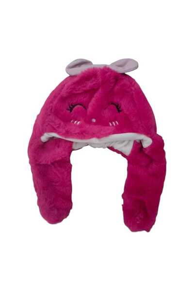 Aware Time 0-12 Months Girl & Baby Plush Figured Winter Beanie That Can Be Tied under the Neck