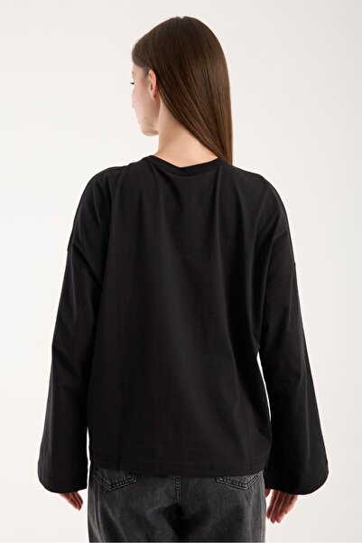 G-FOX Women's Oversize 100% Cotton Knit Blouse – Comfortable Fit and Modern Design 3011