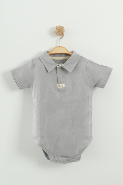 Mini Baray Baby Boy Shirt, T-Shirt and Suspender Shorts 3-Piece Set (9-12-18-24 Months)