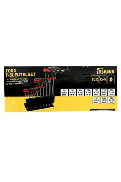 Benson Set de 10 șurubelnițe Torx cu cap T