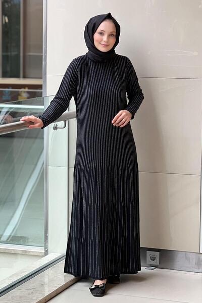 Mahal Crochet Knitwear Glitter Mercerized Dress