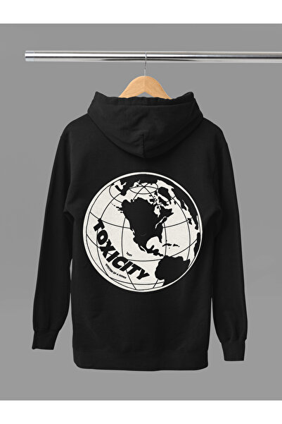 MAGORS System of a down Printed Cotton Long Sleeve Ribbed 3-Ply Hooded Rock Sweatshirt