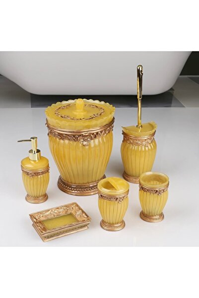 AROW Çırağan Home Polyester 6 Parça Banyo Takımı