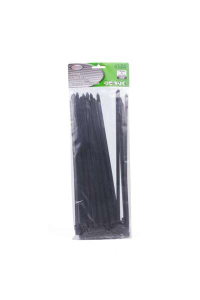 HöffTech Germany Set of 50 Plastic Cable Ties 300 mm x 7.8 mm black, Hofftech, UV resistant