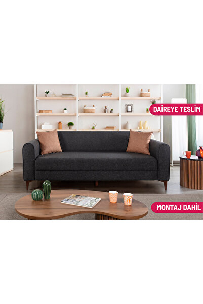 Laperla Mobilya Comfy Yataklı Sandıklı Kanepe Antrasit