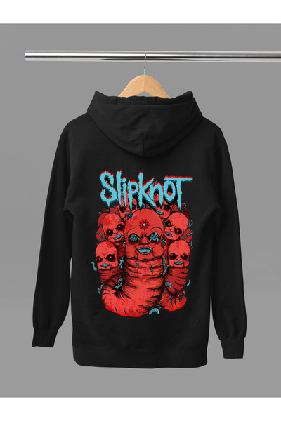 MAGORS Slipknot Printed Cotton Long Sleeve Ribbed 3-Ply Hooded Rock Sweatshirt