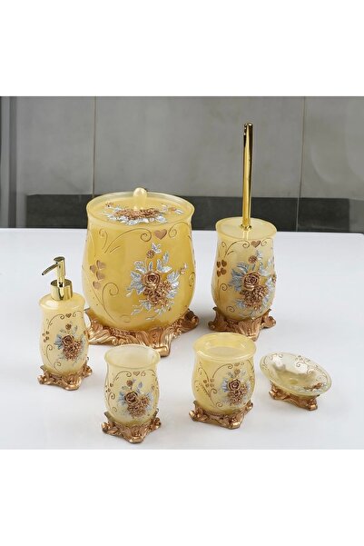 AROW Çırağan Home Polyester 6 Parça Banyo Takımı