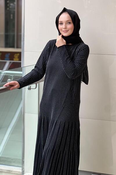 Mahal Crochet Knitwear Glitter Mercerized Dress
