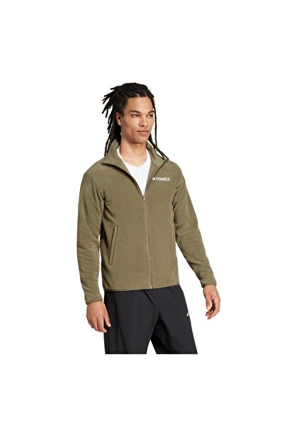 adidas Men's Green Jacket Mt Ess Fz Fl Jp0796