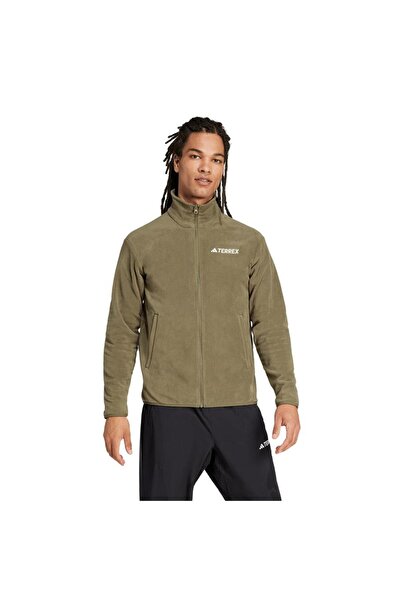 adidas Men's Green Jacket Mt Ess Fz Fl Jp0796