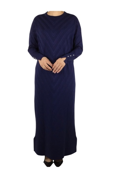 ECE GİYİM Women's Low Sleeve Patterned Knit Dress