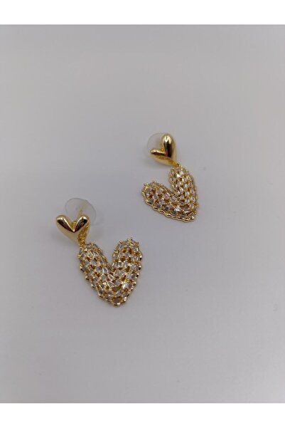 RP COMPANY GOLD, KALP FORMLU, TAŞLI, SALLANTILI PREMIUM KÜPE