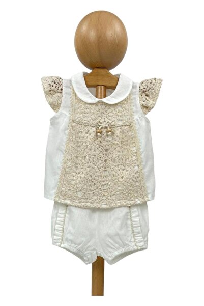 Dumledo Bohemian Lace Shirt and Shorts 2-Piece Top & Bottom Baby Girl & Kids Set