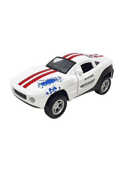 Happy Junior Mustang Pull and Drop Sports Car - Light and Sound Model - Fy6148-12D-White