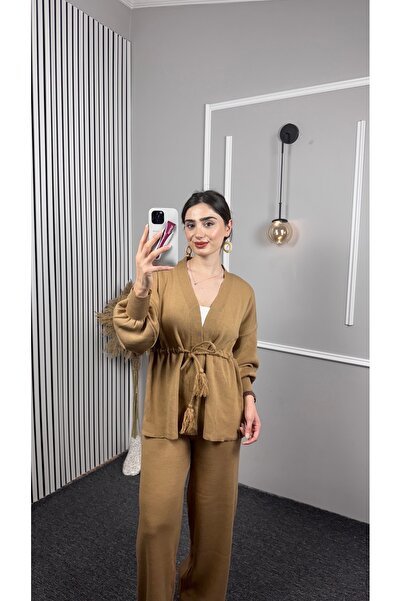 TEXXANA Tied Long Knitwear Set