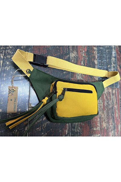 Street Bag Solid Color Waterproof Canvas Waist Bag Daily Travel Use