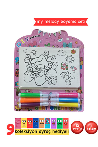 Pembe Yayınevi My Melody Boyama Seti - Çocuklar İçin Boyama Kartları