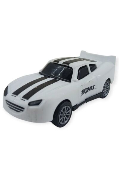 Happy Junior Pull Drop Nascar Car 10.5 cm - Bp-035-White