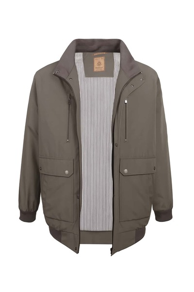 tambattal Plus Size Cotton Seasonal Coat with Ribbing (Extra Wide Fit)