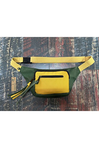 Street Bag Solid Color Waterproof Canvas Waist Bag Daily Travel Use