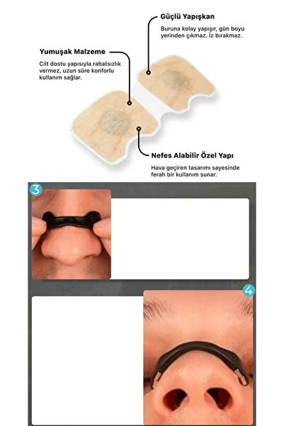 Transformacion Магнітна носова стрічка - 30-ДЕННА Спортивна носова стрічка - Засіб для зменшення хропіння - 4 різних розміри