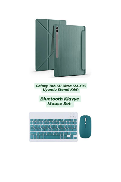 EHZ TEKNOLOJİ Galaxy Tab S11 Ultra SM-X930 Uyumlu Standlı Tablet Kılıfı + Blu...