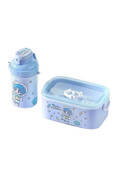 Generic Lunch box with accessories: water bottle, spoon and fork