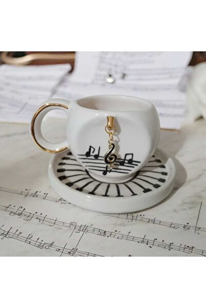 Ceresshop كوب سيراميك نوتا تشارمي مصنوع يدويًا