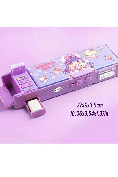 AYVİ Şifreli Kilitli Dönüştürülebilir Kalem Kutusu Güvenli Kapanışlı, Çok Fon...