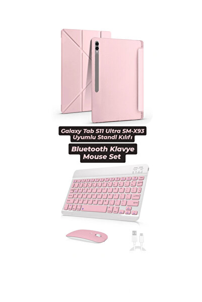 EHZ TEKNOLOJİ Galaxy Tab S11 Ultra SM-X930 Uyumlu Standlı Tablet Kılıfı + Blu...