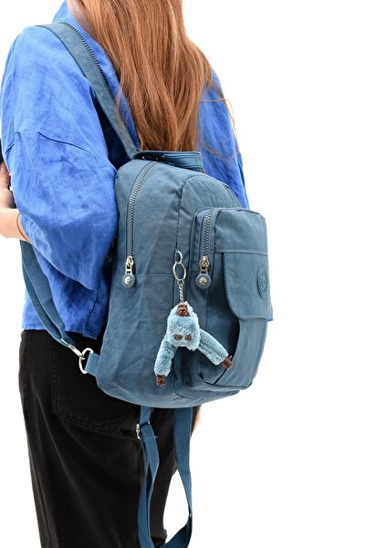 571 Collections Çanta حقيبة ظهر وصدر متعددة الأقسام مقاومة للماء باللون الأزر...