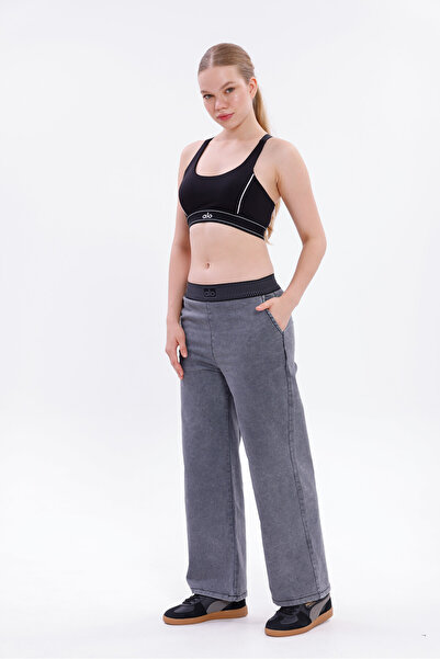 HepsitrentStore Regular Striped Waist Elastic Smoked Color Casual Jeans