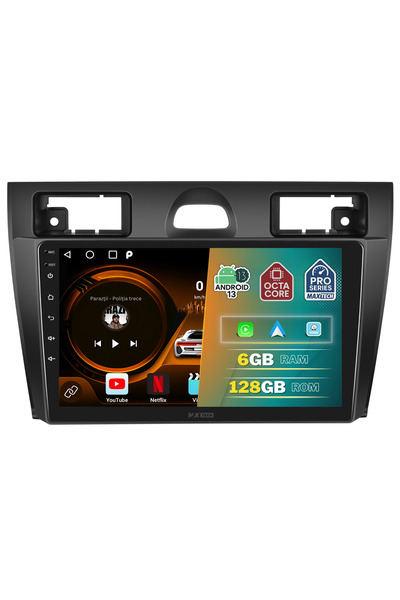 MaxTech Navigatie Ford Fiesta 2002-2008 dedicata, 6 GB Ram 128 GB Rom OctaCore, Carplay & Android auto