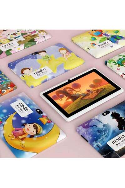 Modio M1 Kids Tablet 7" HD, Dual Camera, 128GB, 5G WiFi, 3000mAh Battery, Red
