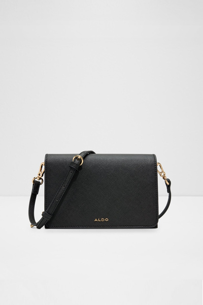 Aldo SAQUI - Kadın Orta Boy Siyah Üç Bölmeli Çıkarılabilir Ayarlı Çapraz Askılı Çapraz Çanta
